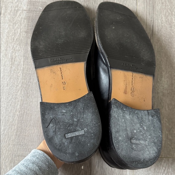 Salvatore Ferragamo Studio Gancini Bit Collection Black Loafers Men’s 13 D - Picture 8 of 9